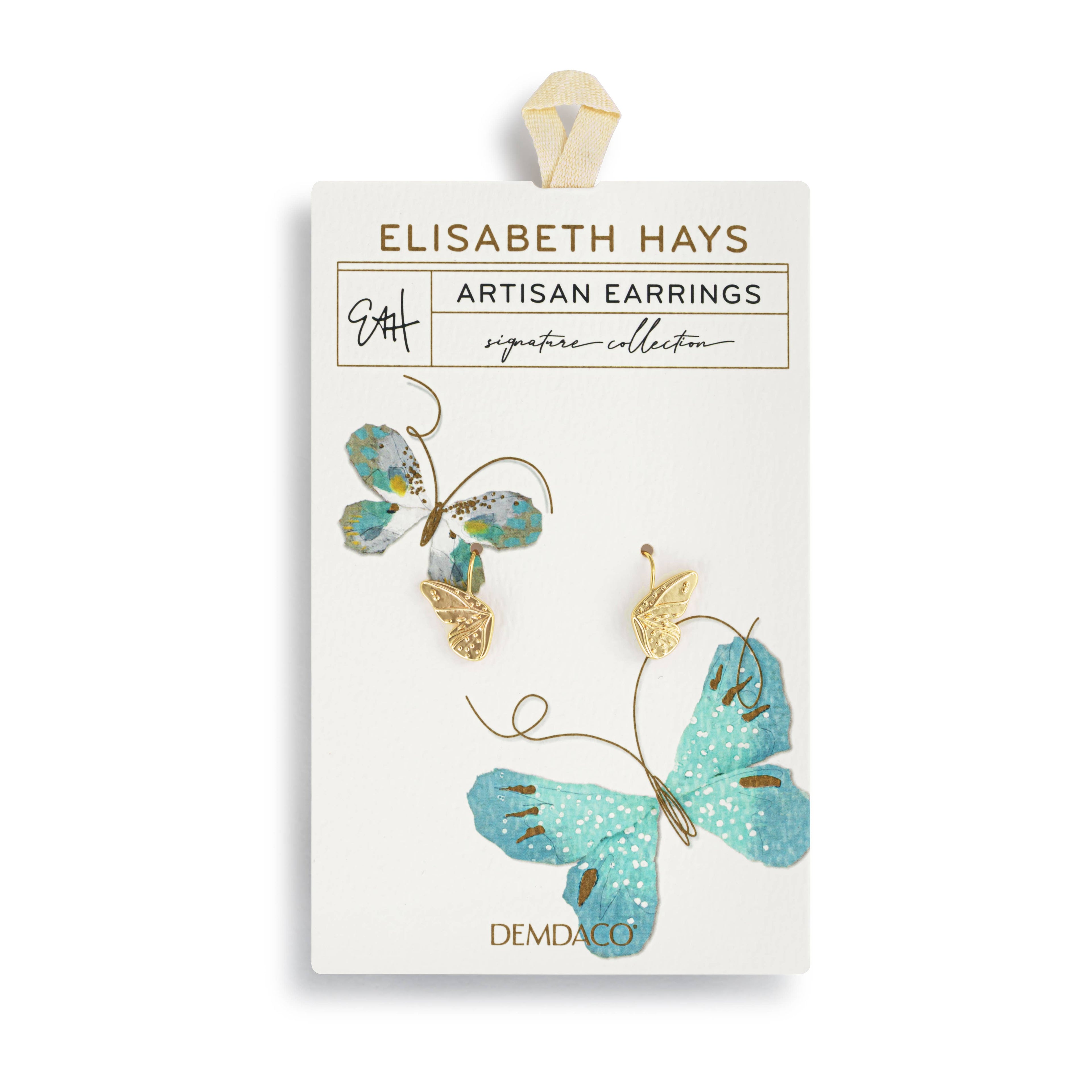 Butterfly Wings Earrings - Gold