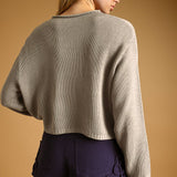 J7541   BUTTON FRONT EASY KNITTED CARDIGAN