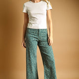 P4663ST   FLORAL PRINT STRETCHED PANTS