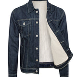 MEN'S DENIM JACKET SHERPA LINING (HF-1002)