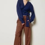 Wrap Tie Knit Sweater