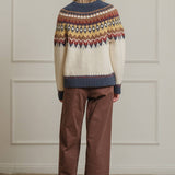 Fair Isle Pattern Knit Sweater - RSW1124
