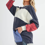 Colorblock Patchwork Sweatshirt