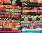 Handmade Indian Kantha Reversible Quilt Blanket