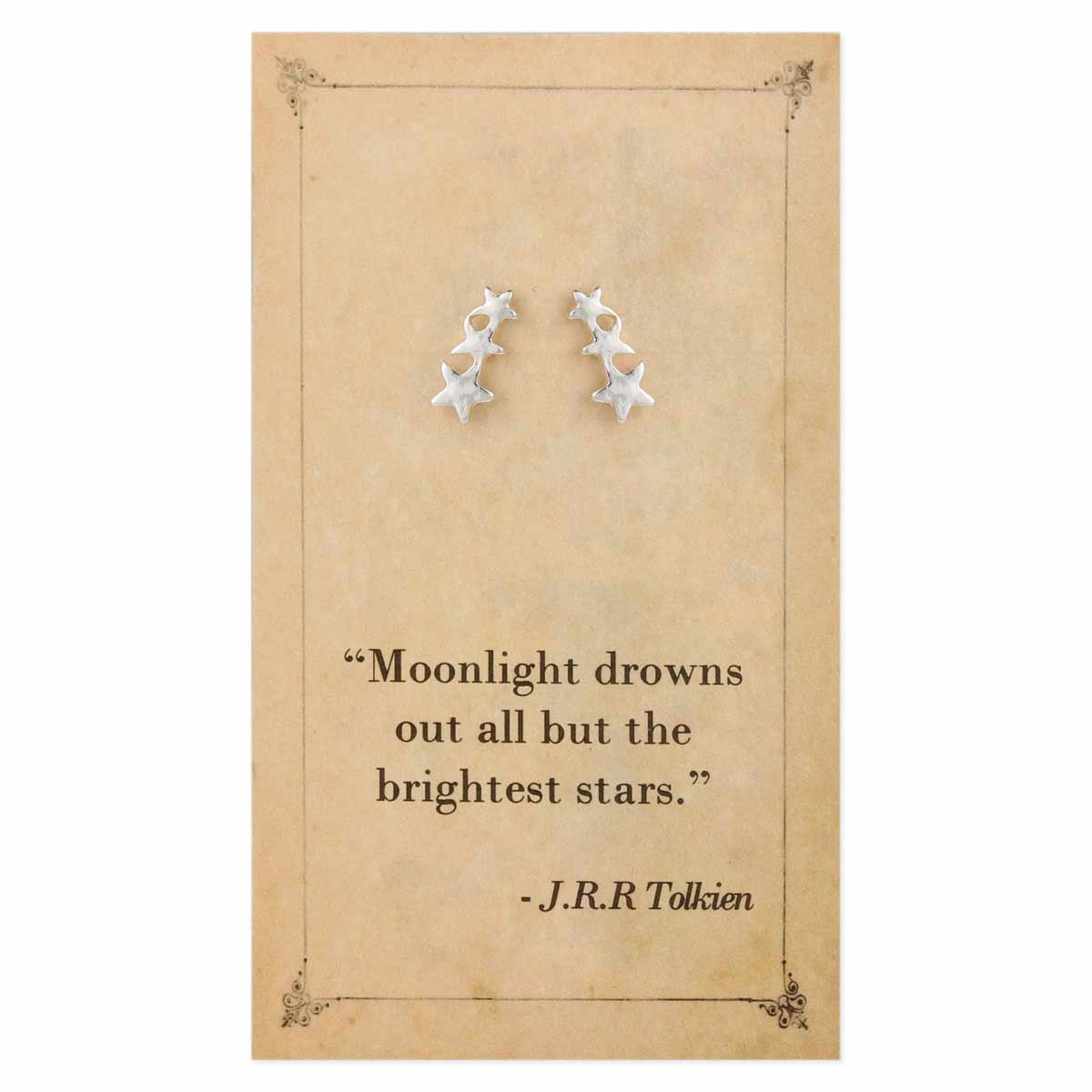 J.R.R. Tolkien Quote Stars Post Earrings