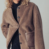Plush Faux Shearling Jacket – Boxy Relaxed Fit