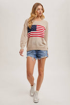 American Flag Knit Sweater