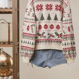 Christmas Forest Knit Sweater Cardigan