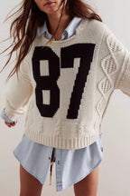 '87' Thick Knit Sweater