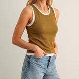 ET7509   ESSENTIAL DOUBLE LAYERED SLEEVELESS RACER BACK TOP