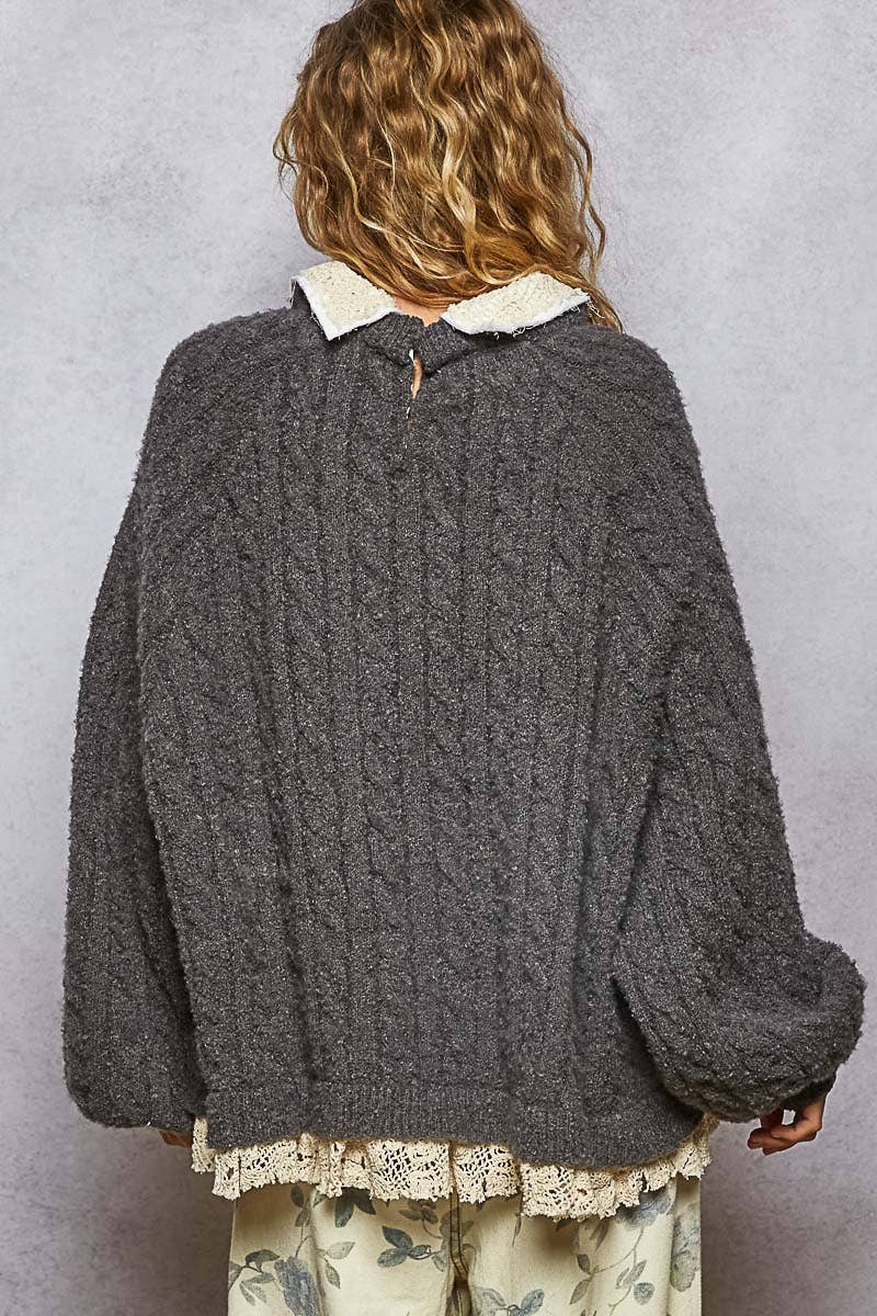 Collared Crochet Sweater