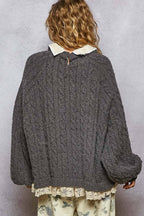 Collared Crochet Sweater