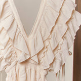Flowy Ruffle Maxi Sleeveless Dress
