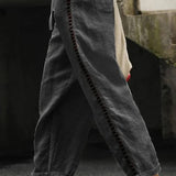 Lace Cutout Niner Pants