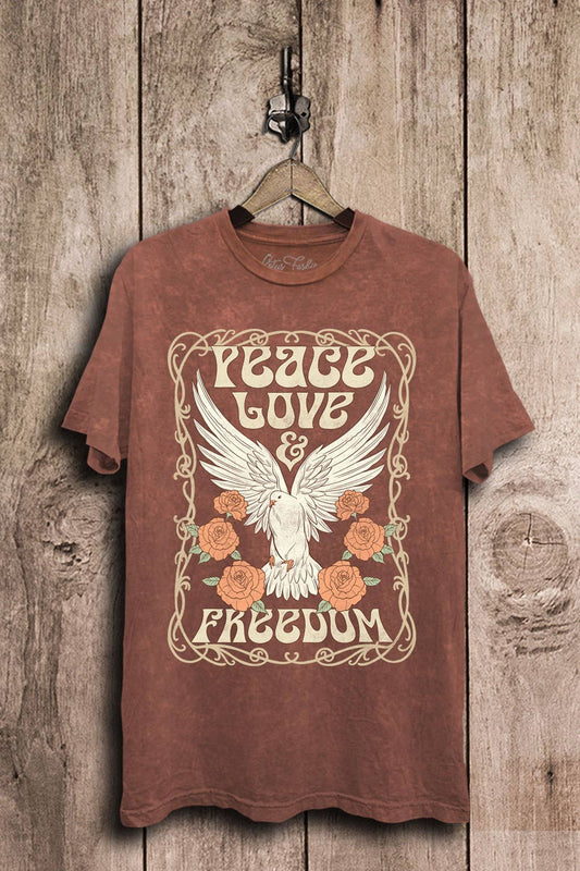 "Peace Love Freedom" Graphic Tee