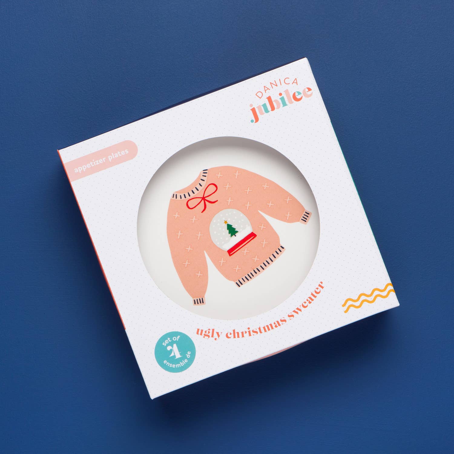 Ugly Christmas Sweater Appetizer Plates