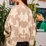 Oversized Star Pullover Sweater Cardigan