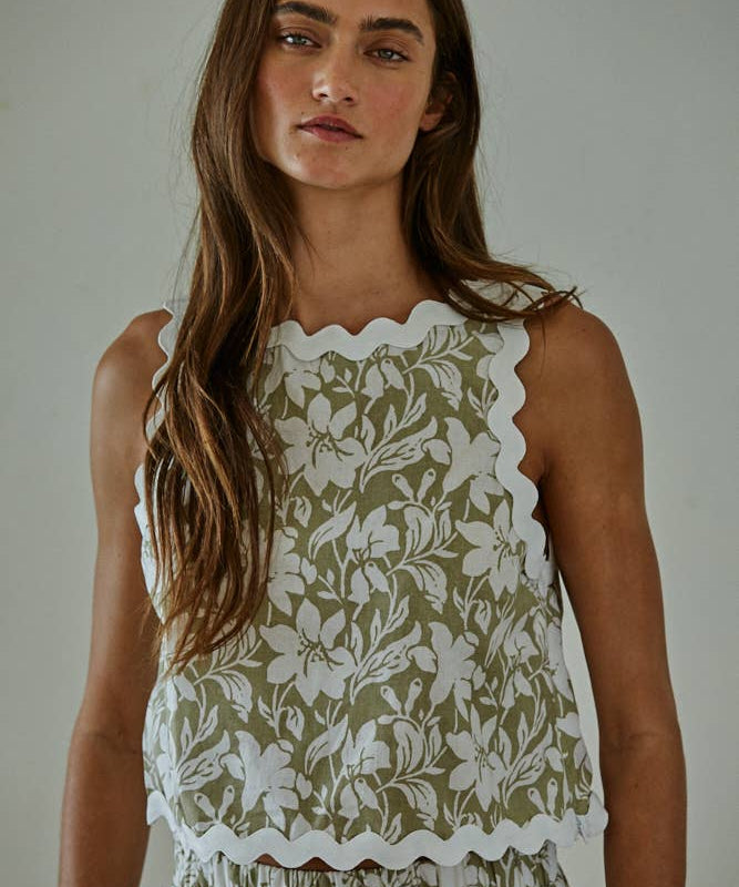 Floral Woven Tank