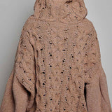 Floral Handmade Buttons Velvet Chenille Sweater Hoodie Top