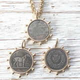 Matte Gold Coin Necklace