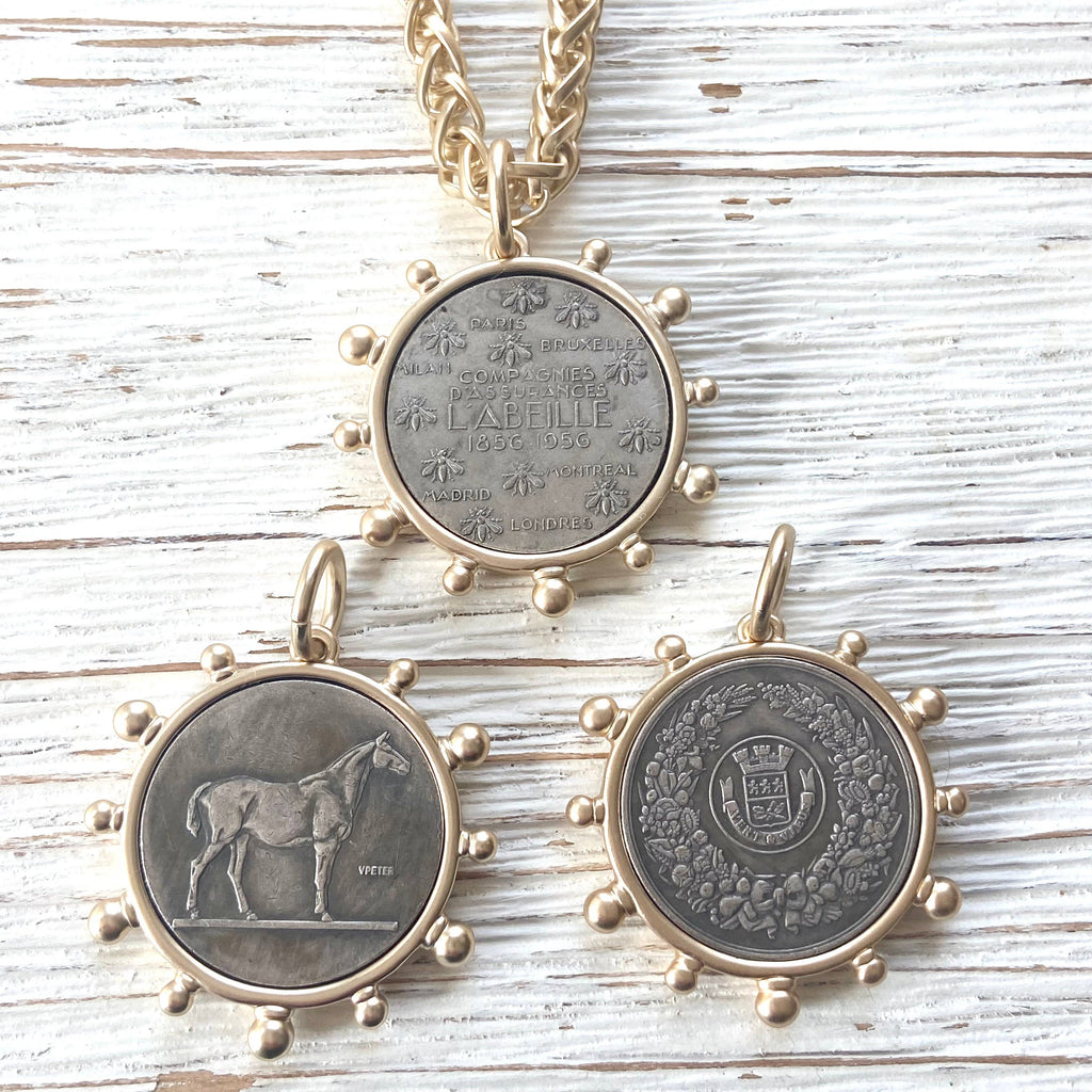 Matte Gold Coin Necklace
