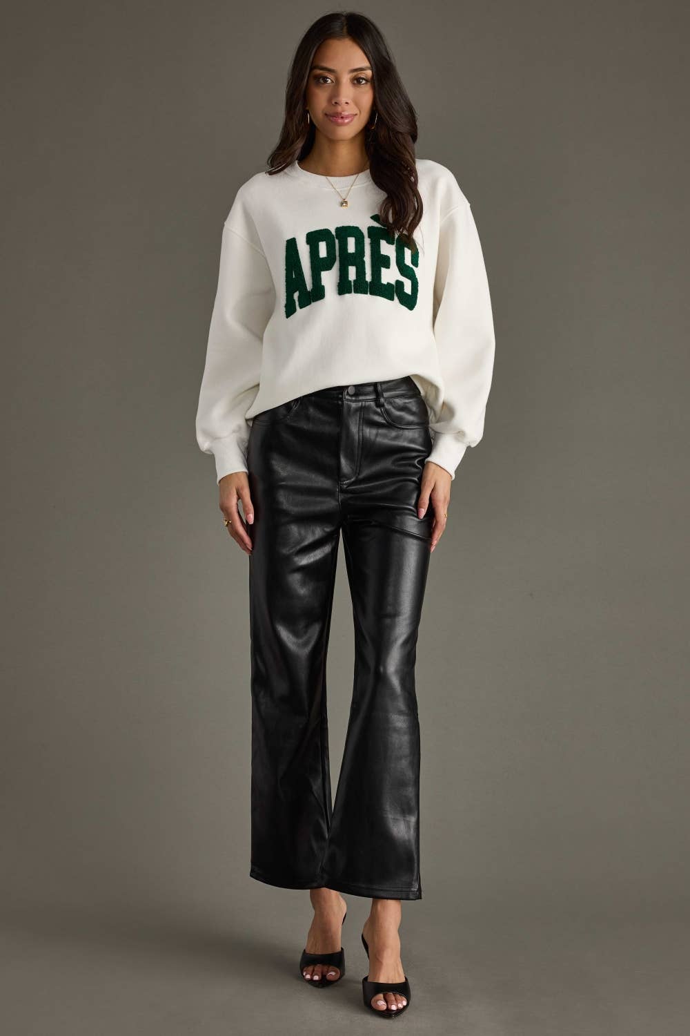 White "Apres" Sweatshirt