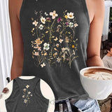 Bohemian Vintage Floral Vest Top