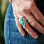 Compressed Mojave Turquoise Ring