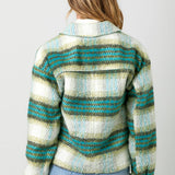 60367 Plaid Printed Jacket