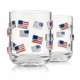 American Flag Icon Acrylic DOF Glasses, Set of 2