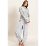 Star Print Elastic Waist Jogger Pants