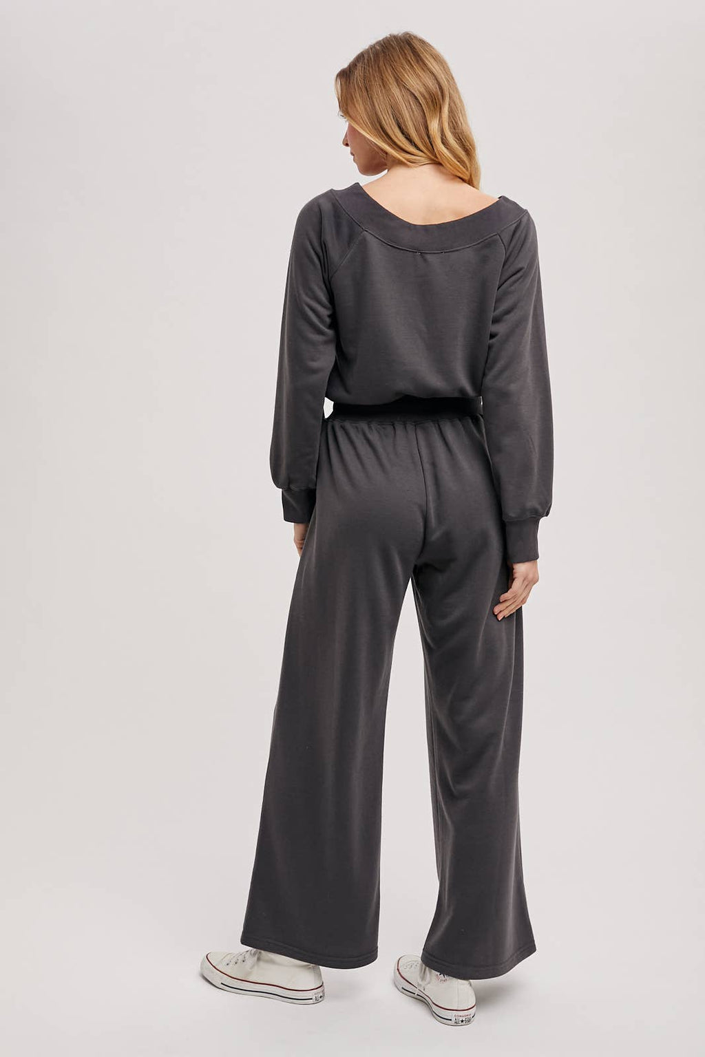 Off-The-Shoulder Knit Jumpsuit