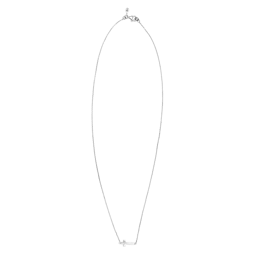 Silpada 'Simplex Cross' Horizontal Cross Necklace in Sterlin
