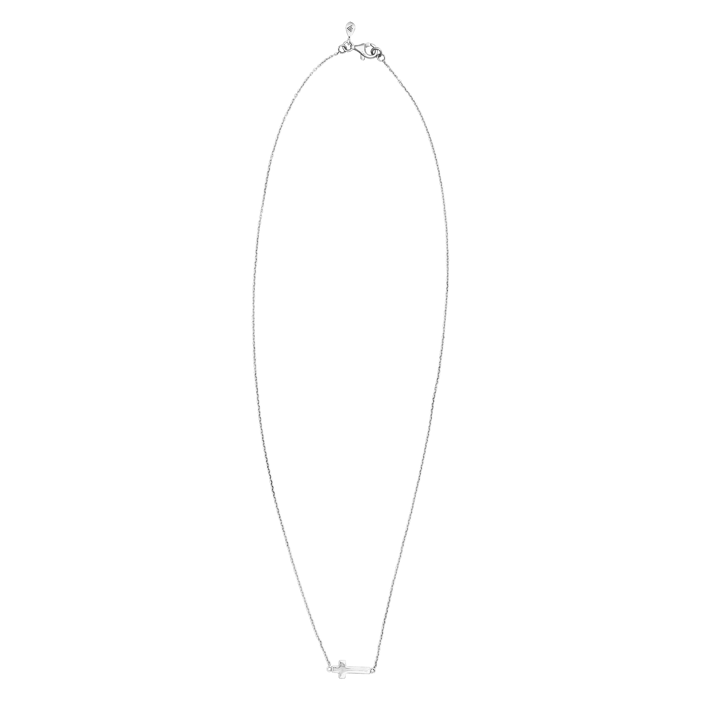 Silpada 'Simplex Cross' Horizontal Cross Necklace in Sterlin
