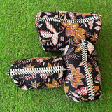 Medium Quilted Floral Print Make-Up bag