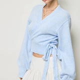 Wrap Tie Knit Sweater