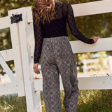 Paisley Printed Corduroy Pants
