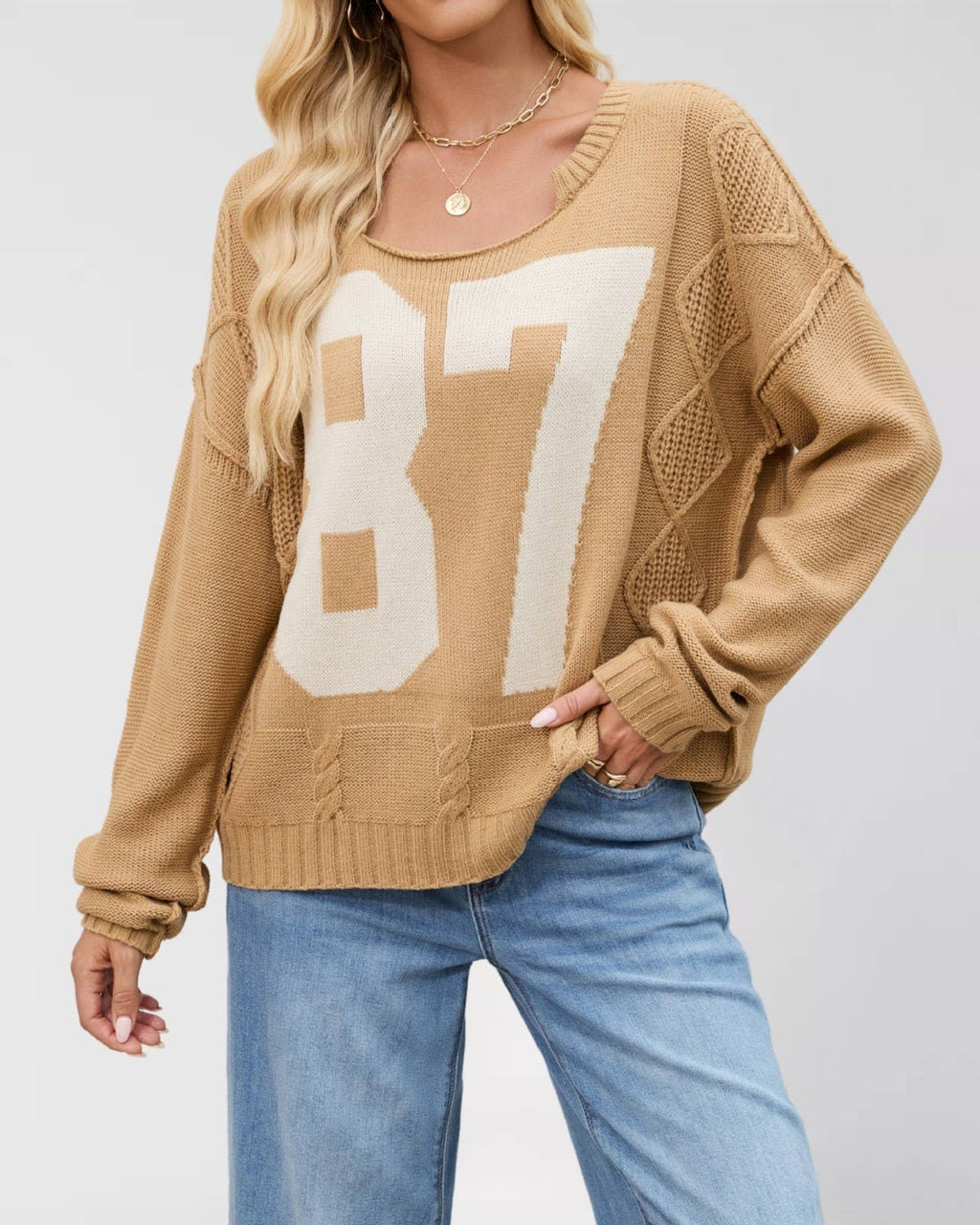 '87' Thick Knit Sweater