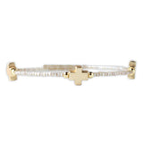 Faithful Cross Bangle-Smoky Quartz | Christian
