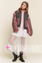 Rose Patterned Padded Jacket