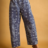 P6317   PAISLEY PRINT WASHED PANTS