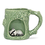 Tree Look Mug with Raccoon-4"H(12oz)