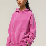 Heavyweight Washed Velvet Hooded Sweatshirt