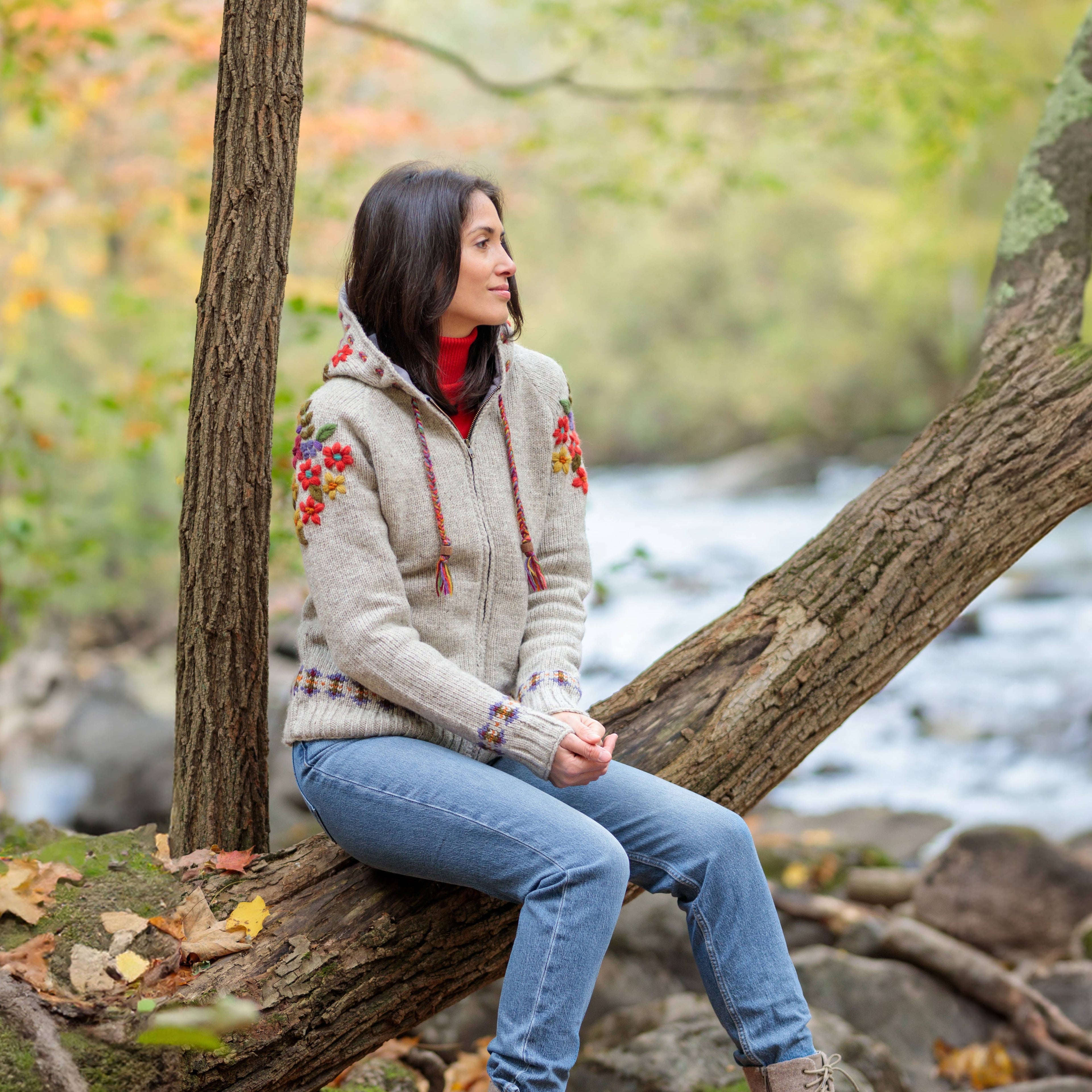 Wildflower Wool Zip Hoodie