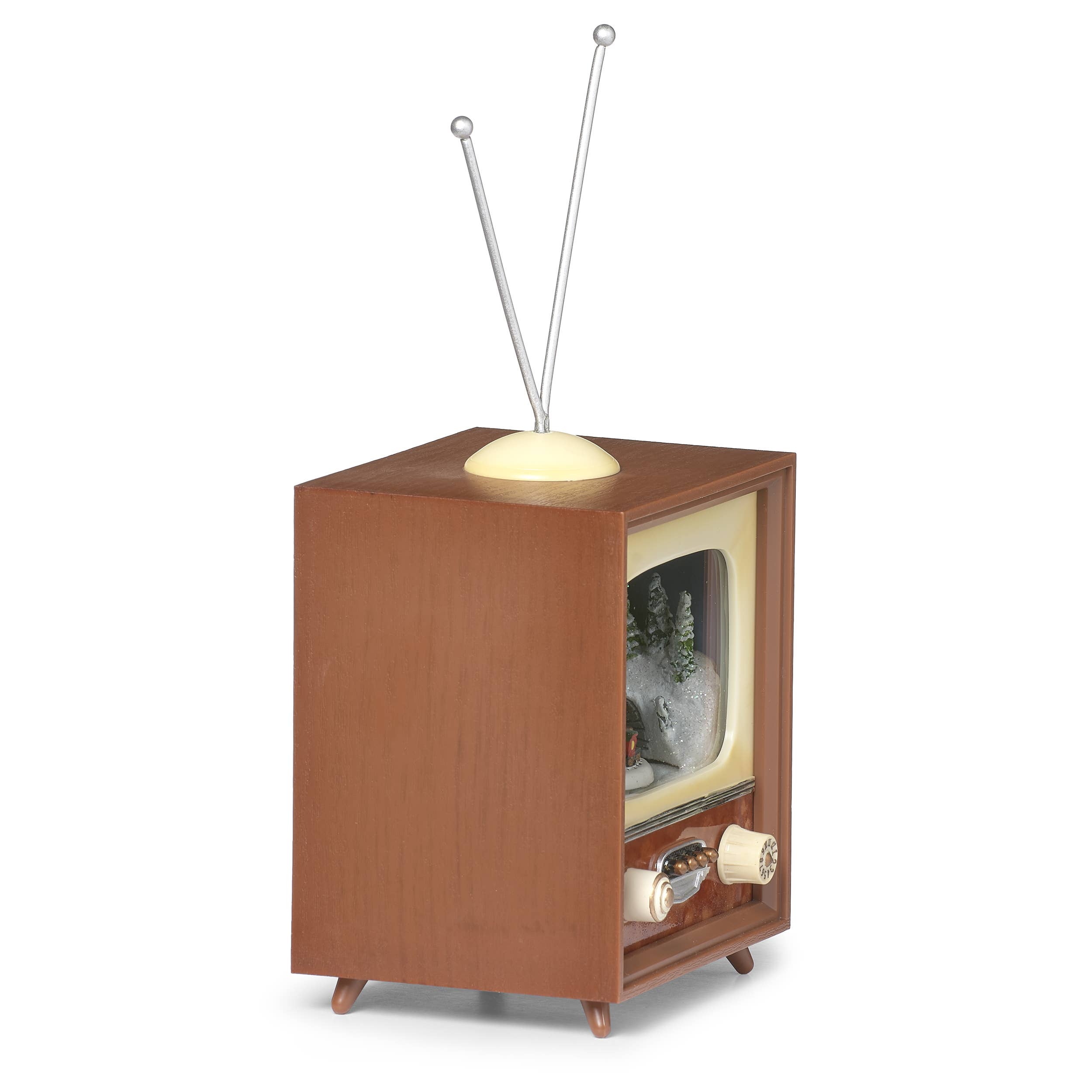 Lighted Musical TV with Rotating Train in Tunnel