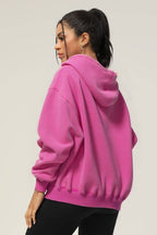 Heavyweight Washed Velvet Hooded Sweatshirt