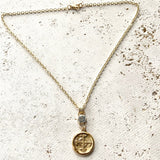 Coin Medallion Charm Necklace