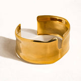 Clyde 18K Gold Non-Tarnish Abstract Bold Bangle