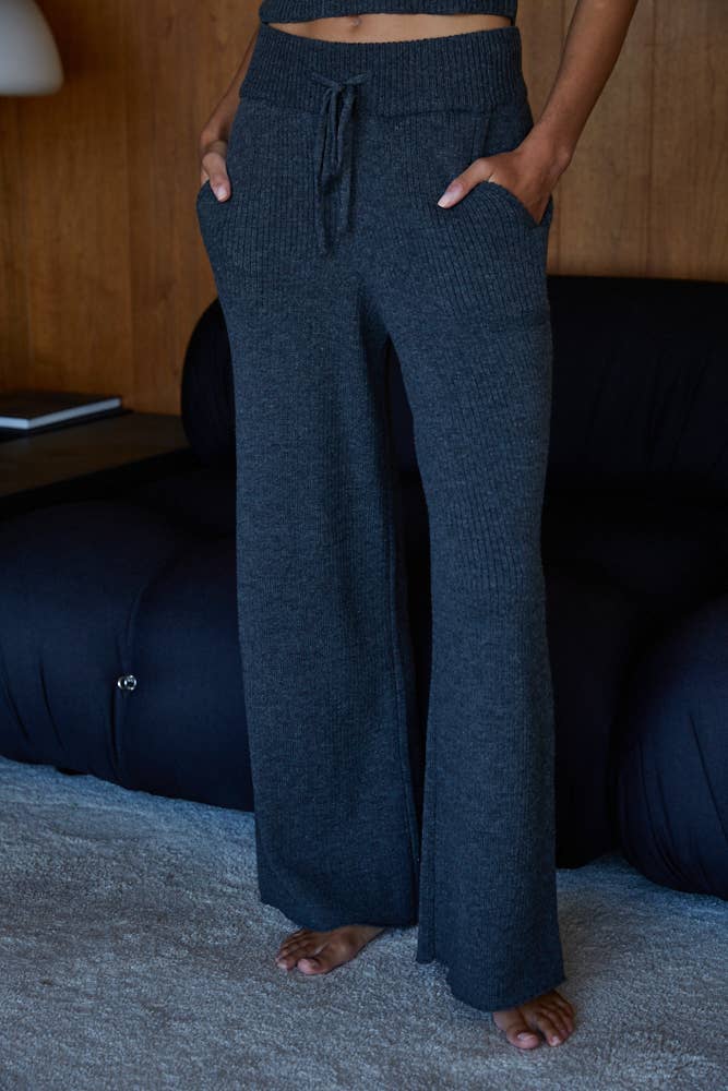 Ribbed Straight Leg Pants