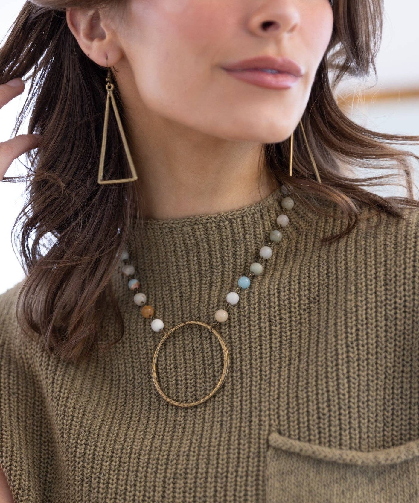 Big Boho Triangle Earrings